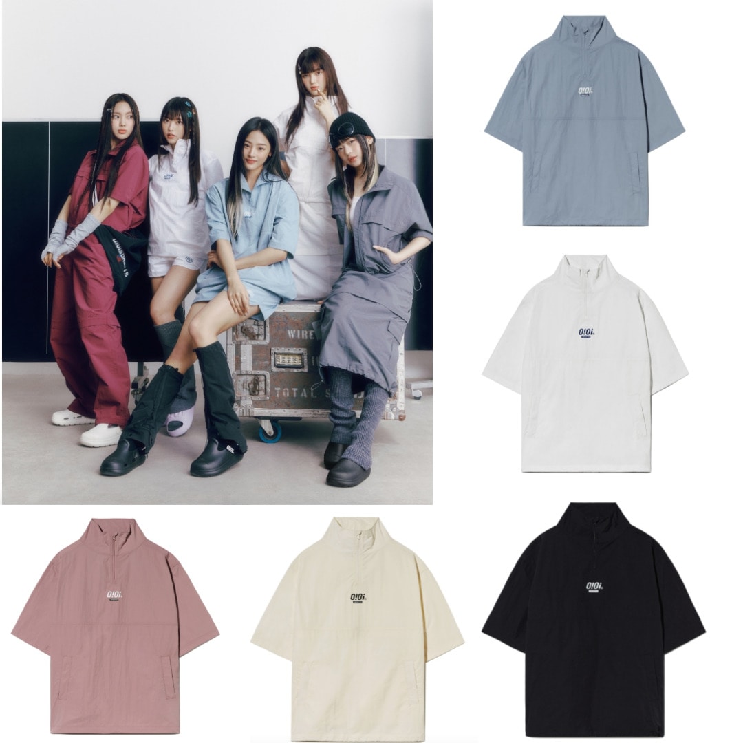 【NewJeans O!Oi】 BOLD LOGO ANORAK 半袖アノラック