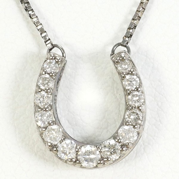 K10 10金 WG ネックレス ダイヤ 0.20 中古