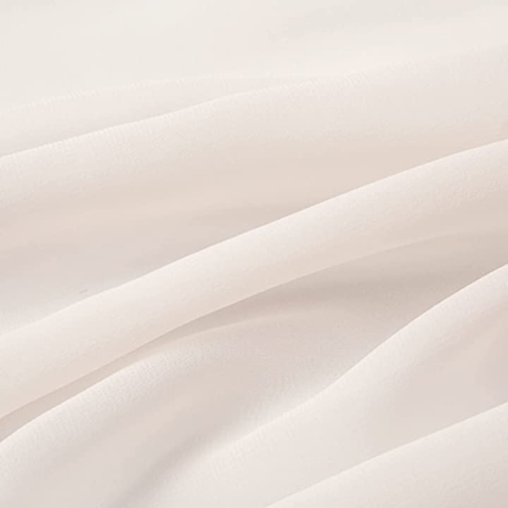 100D ソフト シフォン 生地 手芸 布 薄手 (オフホワイト, 10m)