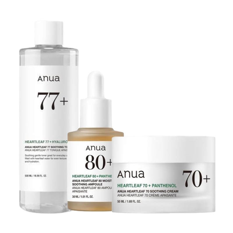 ドクダミ 人気 3点 スキンケアセット（スージングトナー500ml+アンプル30ml+クリーム50ml) / 韓国 人気 トラブル 赤み 鎮静 ニキビケアセット 10,484円