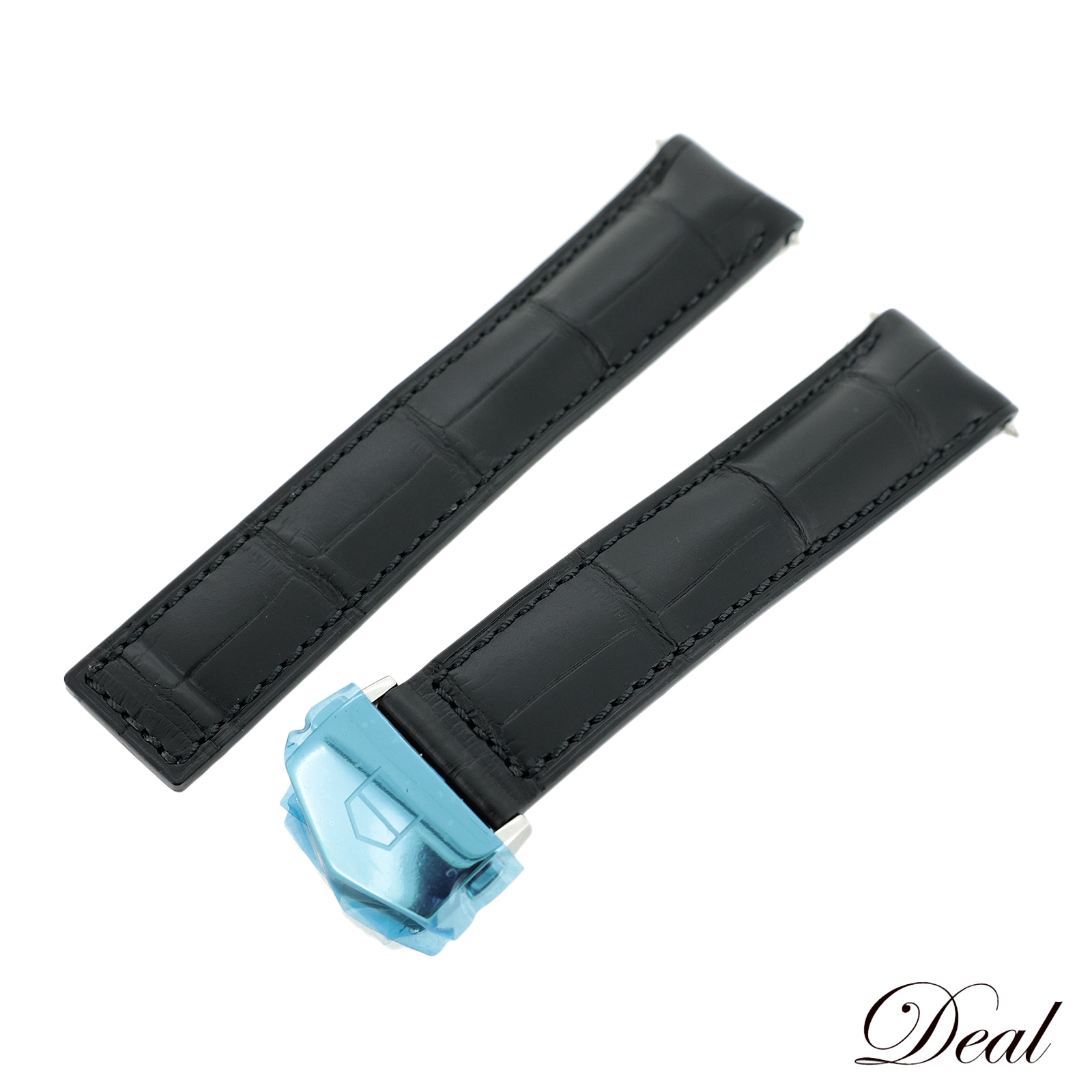 未使用 保管品 タグホイヤー 純正 レザーベルト Dバックル付 カレラ ブラック メンズ 時計ベルト