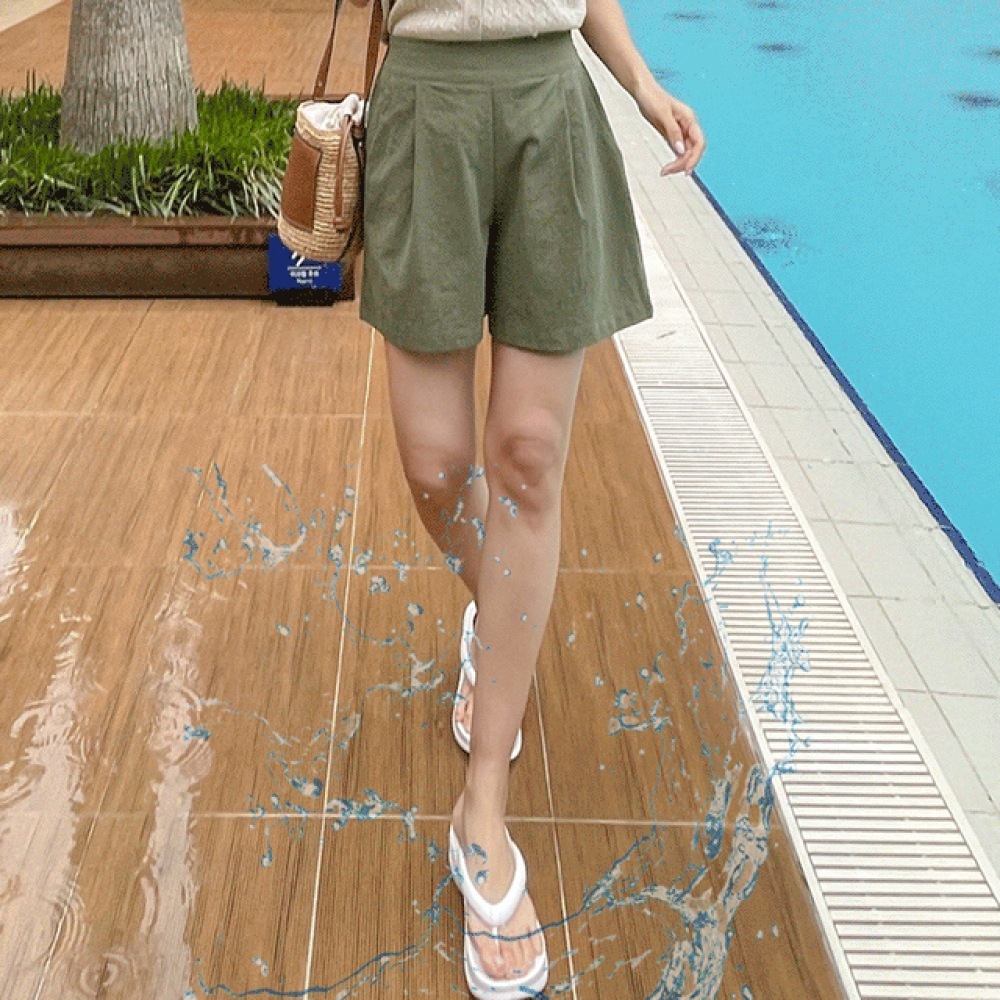 クリック＆ファニーサマーチョイスリネンクールショーツ