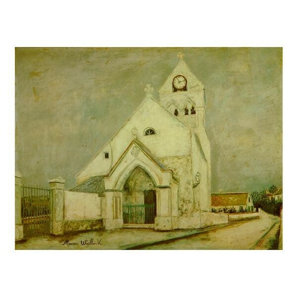 品質が ドゥイユの教会 モーリス/ユトリロ プリハード P10号 5315 額縁G 絵画