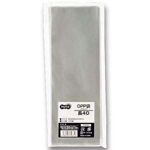 （まとめ） TANOSEE OPP袋 フラット 長40 90225mm 1パック（100枚） 20セット