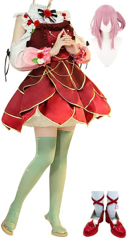 バーチャル YouTuber ロゼミラブロック/Rosemi Lovelockコスプレ衣装+ウィッグ+靴