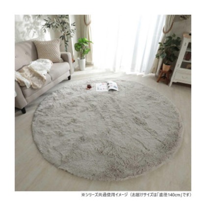 グラムスタイル シフォン LGY ライトグレー 140cm円形 「GSCD307328」