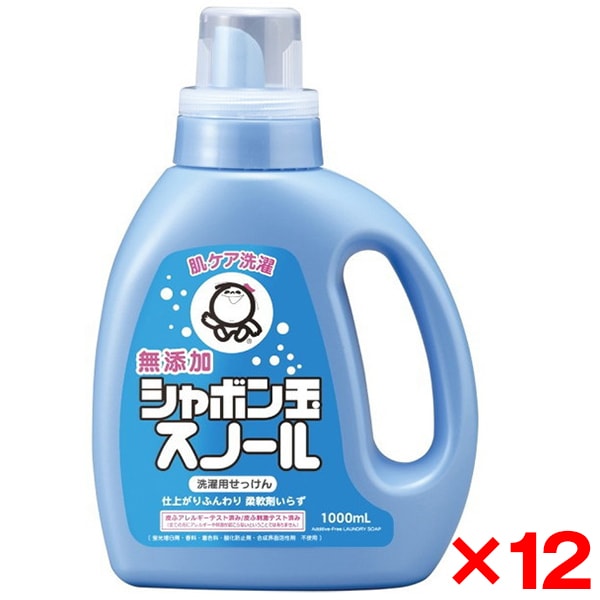 12個セット シャボン玉石鹸 シャボン玉 スノール 1000ml
