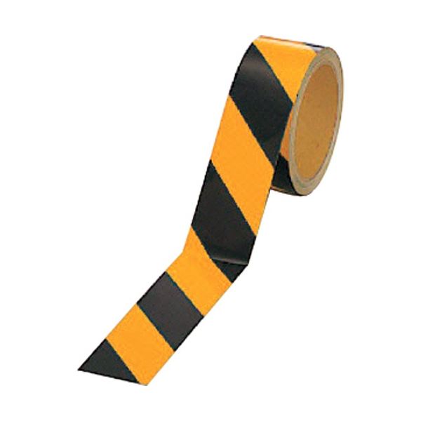 （まとめ）ユニット 反射トラテープ ポリエステル樹脂フィルム 45mm幅x10m 1巻[x3]