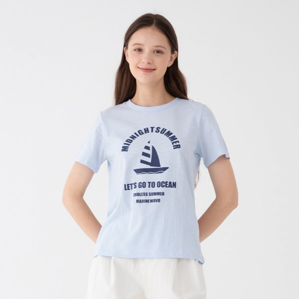 （フォレスト）マリンルックラウンドネック半袖Tシャツ（SZ4ST30）