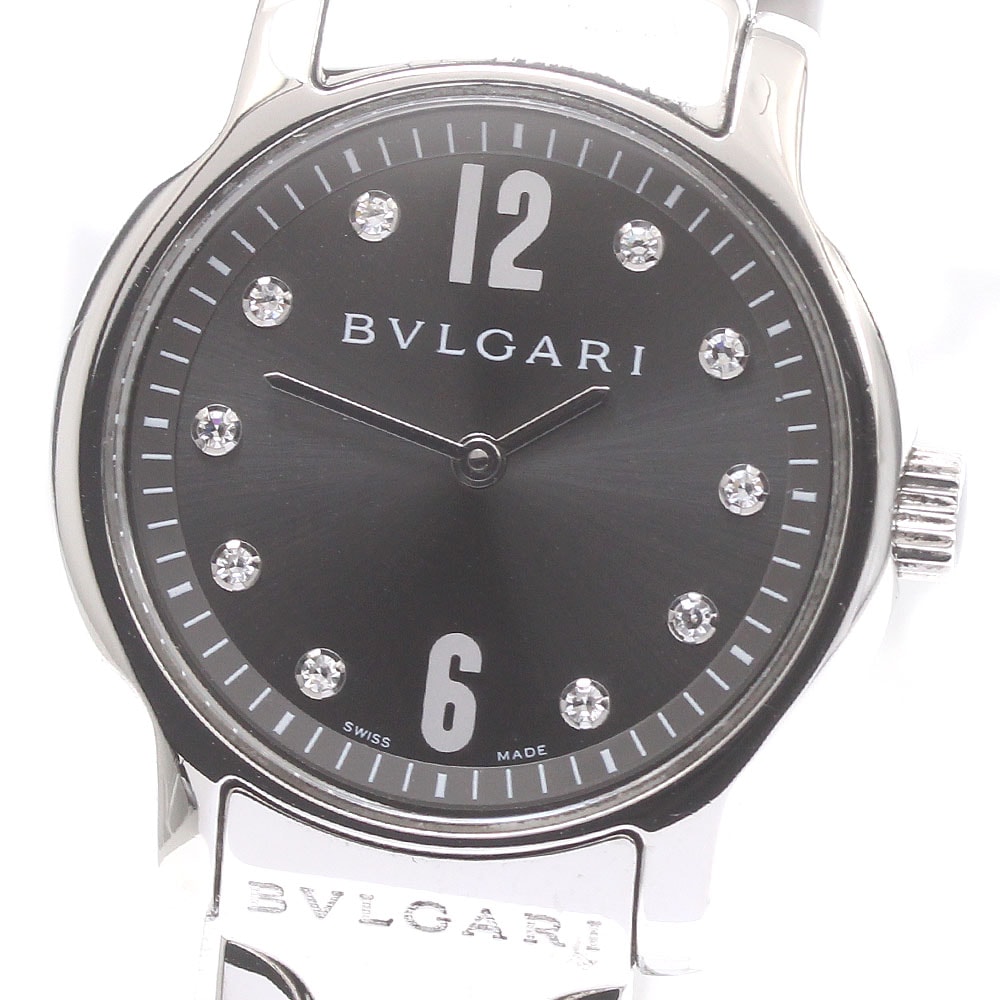 ブルガリ BVLGARI ST29S ソロテンポ 10Pダイヤ クォーツ レディース 美品 _872951【中古】