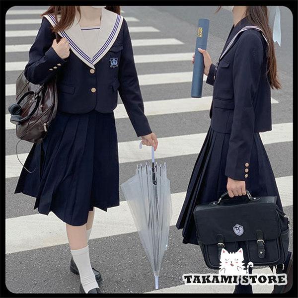 【即納】セーラー服 卒業式 女子 制服 学生制服 長袖 女子高生スカート 制服コスプレ レディース 高校生 お受験 発表会 入学 通学 ジュニア