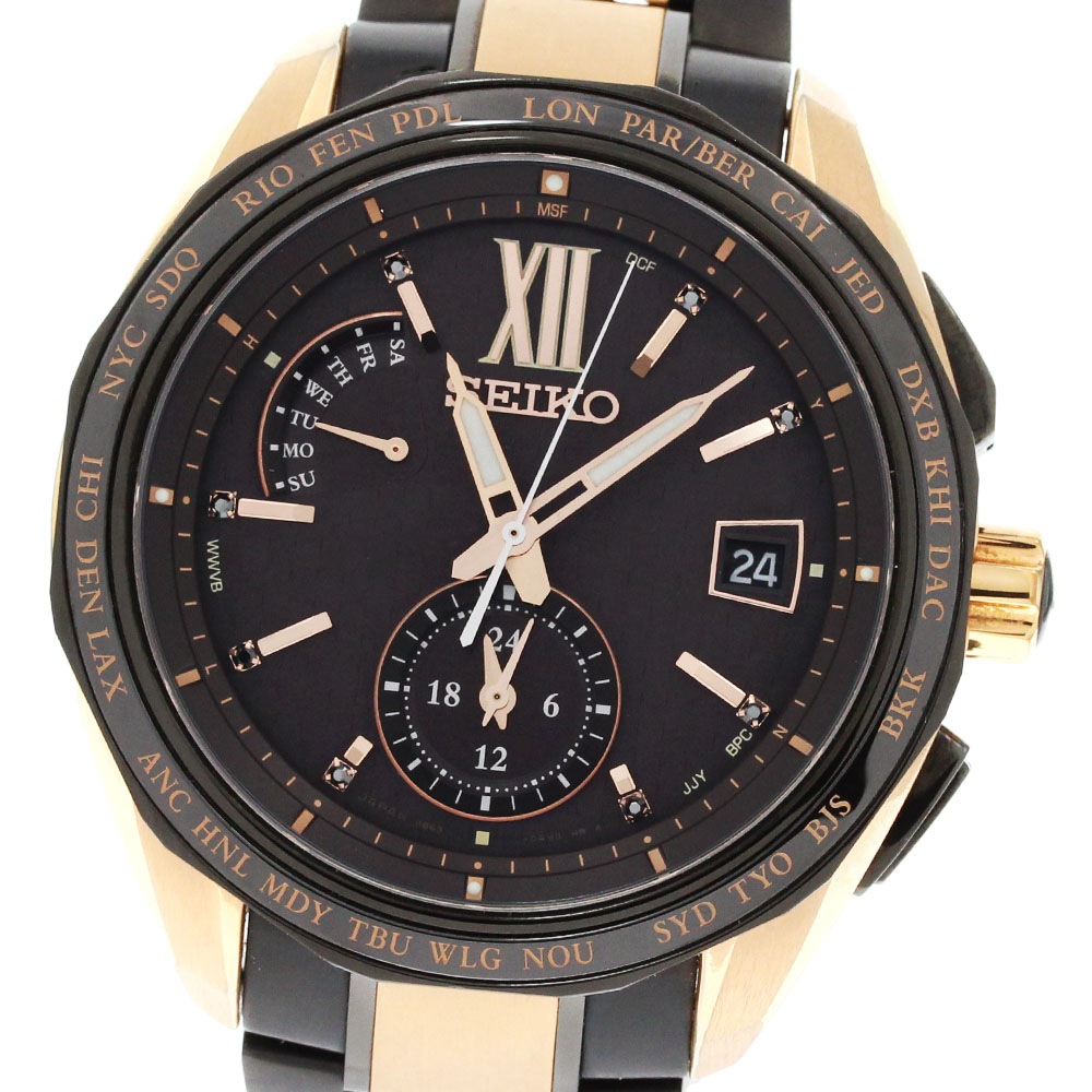 セイコー SEIKO SAGA254/8B63-0AR0 ブライツ フライトエキスパート 800本限定 ソーラー電波 メンズ 良品 _838432【中古】
