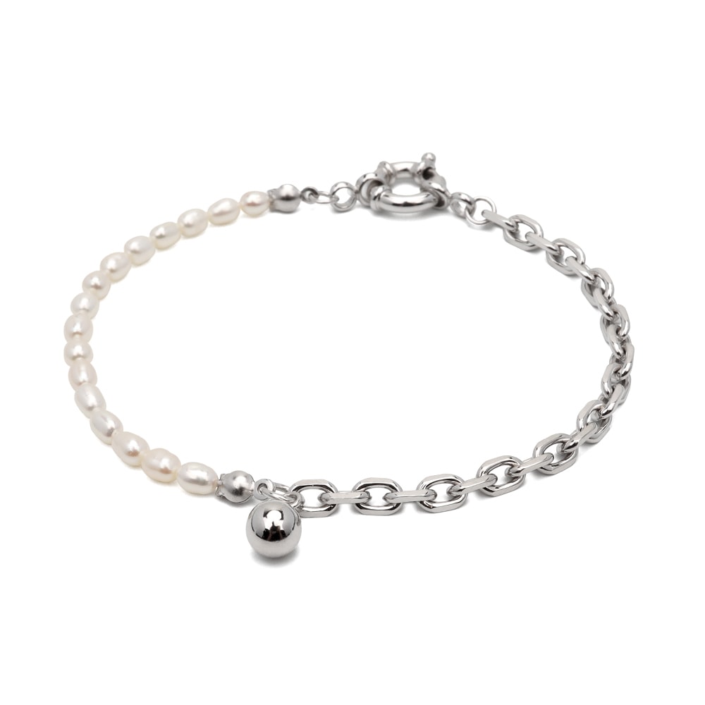 925 パール チェーン ブレスレット [cb063]