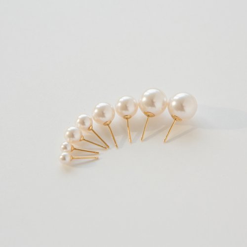 LUNNE 14k スワンパールピアス K14ゴールド #ES05