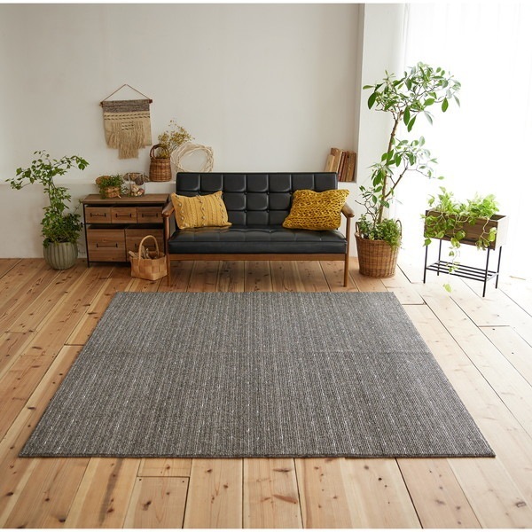 スミノエ 洗える ラグ ロングウッド 185240cm グレー メーカー直送