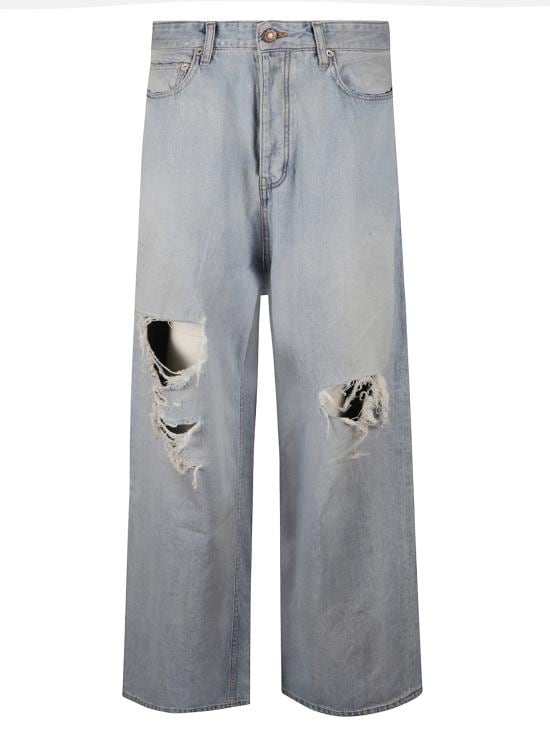 BALENCIAGA Women Straight Pants 849951 TTWA34200 DENIM BLUE