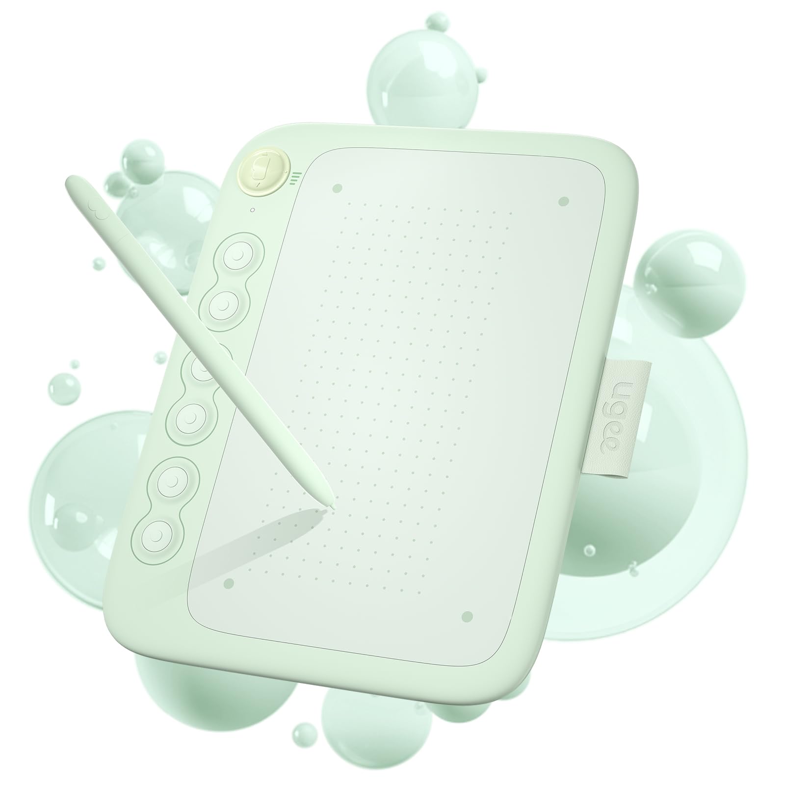 UGEE ペンタブ Q6 ペンタブレット 6.3×3.5インチ スマホ対応 板タブ お絵描き ショートカットキー6個 16384レベル筆圧 60傾き検知 比率変更ボタン イラスト 携帯便利 超薄型 W