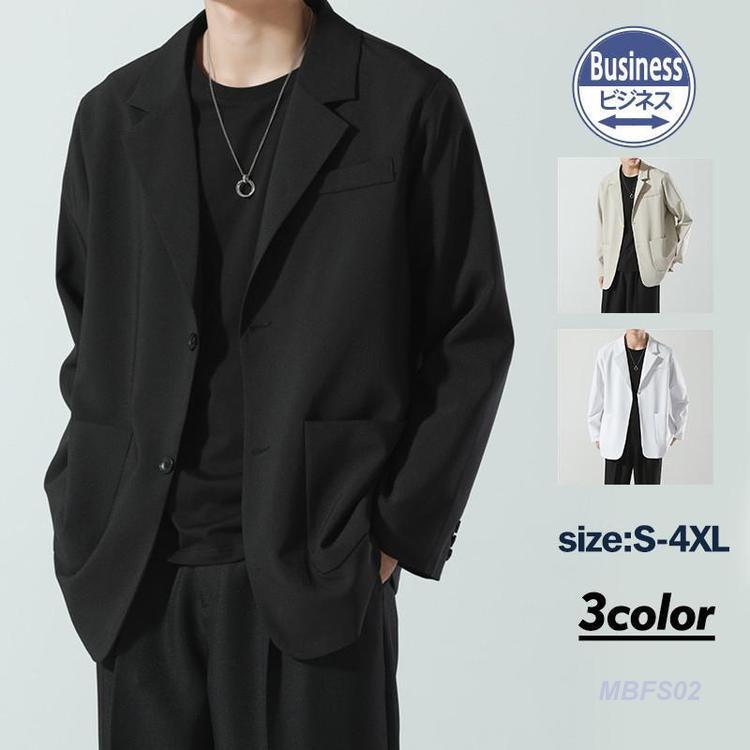 テーラードジャケット メンズ ビジネス ビジネスコート 長袖 無地 スーツ アウター 紳士用 春秋 スリム カジュアル おしゃれ 通勤 オフィス 4,663円