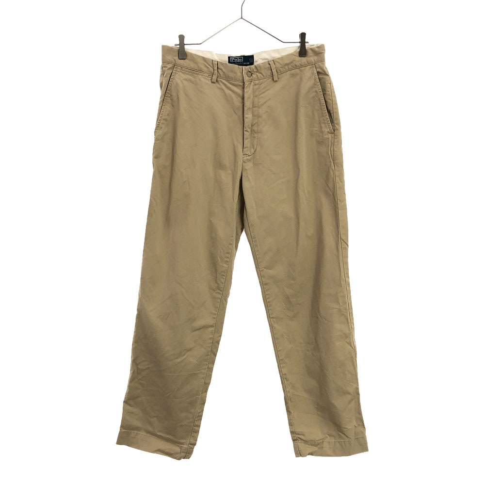 ポロバイラルフローレン 90s オールド ロゴワッペン チノパンツ w33 ベージュ Polo by Ralph Lauren メンズ