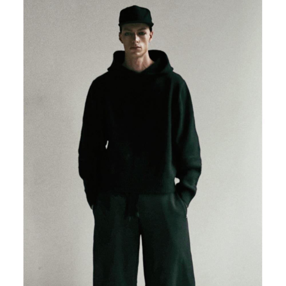 BADBLOOD BS Heavy Wool Hood Black w-hde24-054