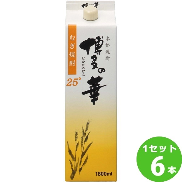 福徳長酒類　麦焼酎 博多の華 25パック 1.8Ｌ (1800ml ) 6本