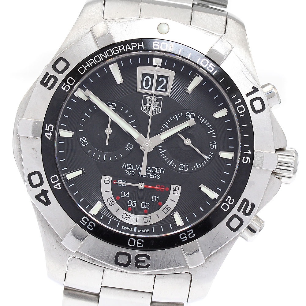 タグホイヤー TAG HEUER CAF101A アクアレーサー グランドデイト クォーツ メンズ _885337【中古】