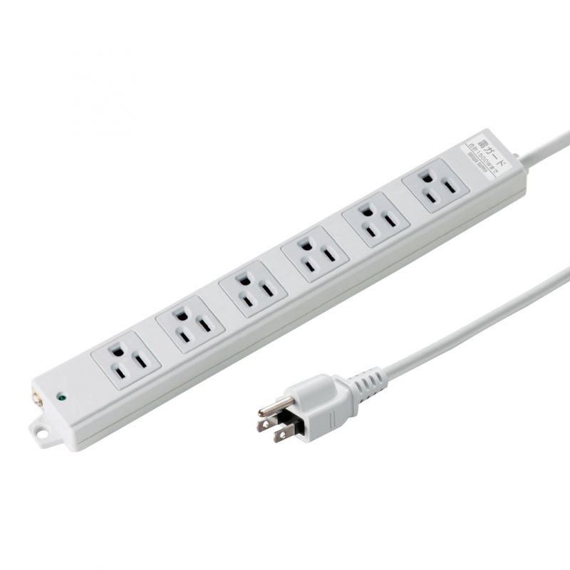 工事物件雷ガードタップ 3P 6個口 3m TAP-K6NSP-3