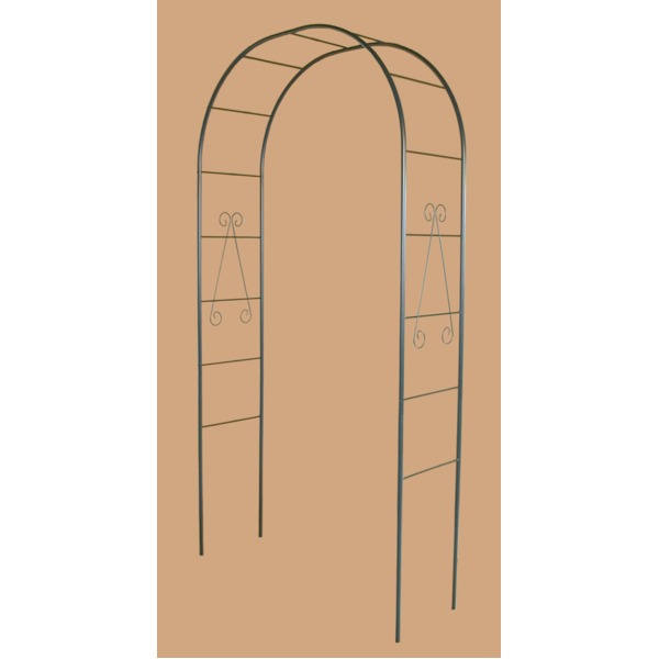 フラワーアーチ/ガーデニング用品 (幅120cm) スチールパイプ製 日本製 普及型 (園芸 庭 花 エクステリア)