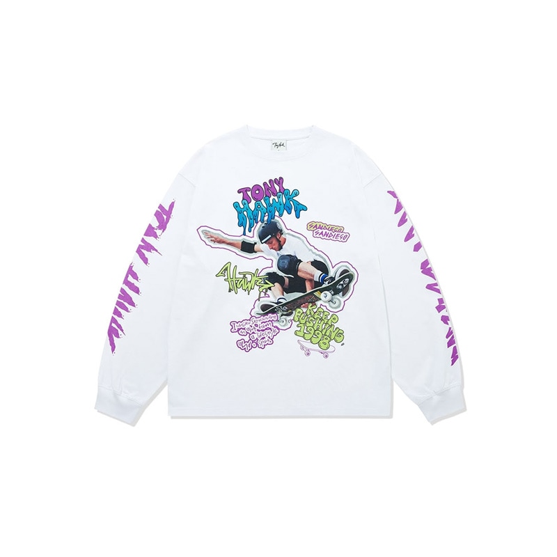 [KISS OF LIFE ハヌル 着用] [TONYHAWK] San Diego graffiti long sleeve 韓国 アイドル 長袖 Tシャツ レディース メンズ 大きいサイズ