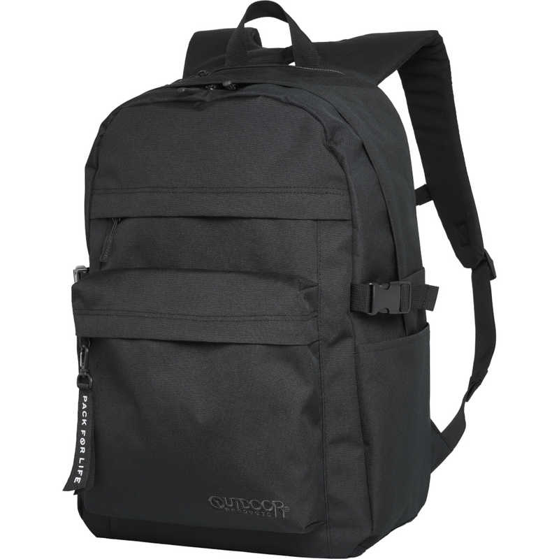 OUTDOOR　デイパック スクールリュック 通学 通勤 大容量 35L 15.6インチ PC対応 撥水 軽量 ブラック/ブラック　OD-11192-BKBK