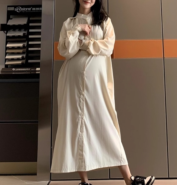 レディース スカート ワンピース シャツ ブラウス ミモレ ハイネック タイト スリム 細身 Iライン フォーマル フェミニン レース フリル 前開き ボタン 大人可愛い きれいめ 上品 おしゃれ