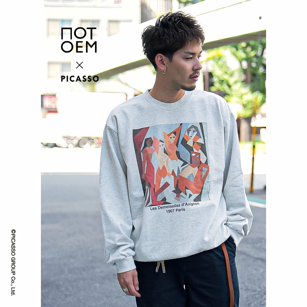 NOT OEM ピカソ スウェット トップス アビニヨンの娘たち Les Demoiselles d Avignon/SW ASH GRAY ノット オーイーエム ( グレー メンズ レディース NO