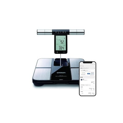 他サイト： オムロン 体重 体組成計 カラダスキャン ブラック KRD-703T スマホ連動 データ自動転送 全身測定方式 部位別測定 BMI 骨格筋率 体脂肪率 OMRON connect対応の商品画像