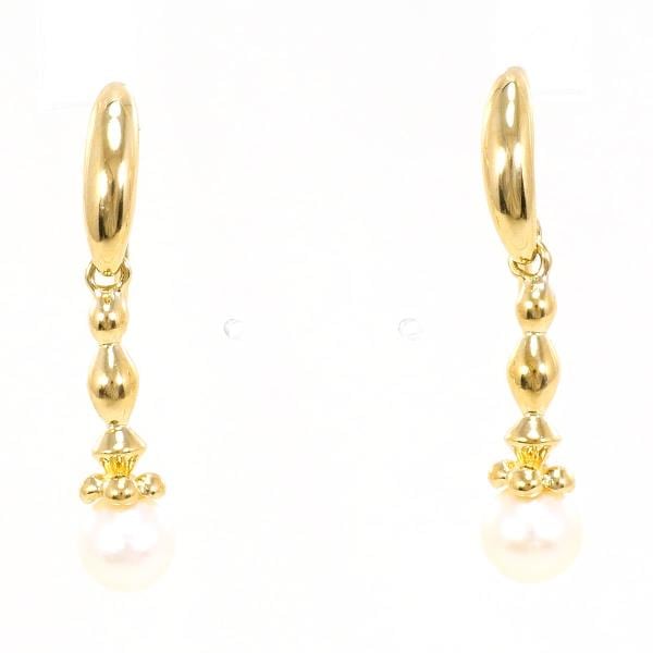 K18 18金 YG イエローゴールド ピアス パール(真珠) 総重量約2.2g ジュエリー 中古