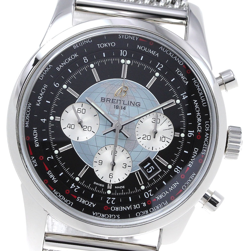 ブライトリング BREITLING AB0510 トランスオーシャン クロノグラフ ユニタイム 自動巻き メンズ 良品 _825259【中古】