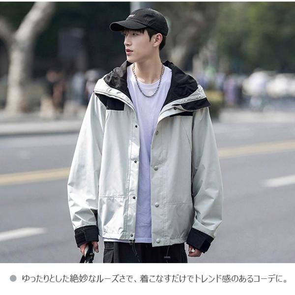 ジャケット メンズ マウンテンパーカー 長袖 フード付き 防寒着 カジュアル 防風 おしゃれ おすすめ 男女兼用 アウター シンプル ウィンドブレーカー スポーツ