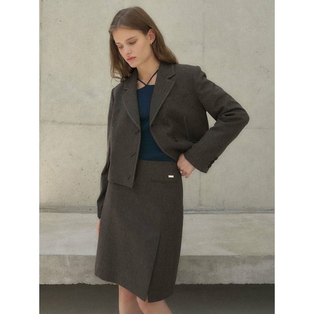 LOEUVRE ハーフダブルクロップジャケット SW3AJ306 93