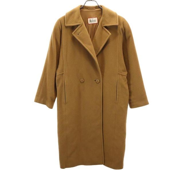 イタリア製 長袖 ウールコート ブラウン系 レディース