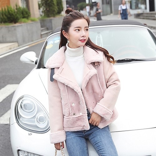 5215.もこもこファーダウンコート（ピンク）2019 春夏 sale 春夏 sale アウター ジャケット 美ライン おしゃれ きれいめ オフィス ビジネス お出かけ パーティー 女子会 普段使い