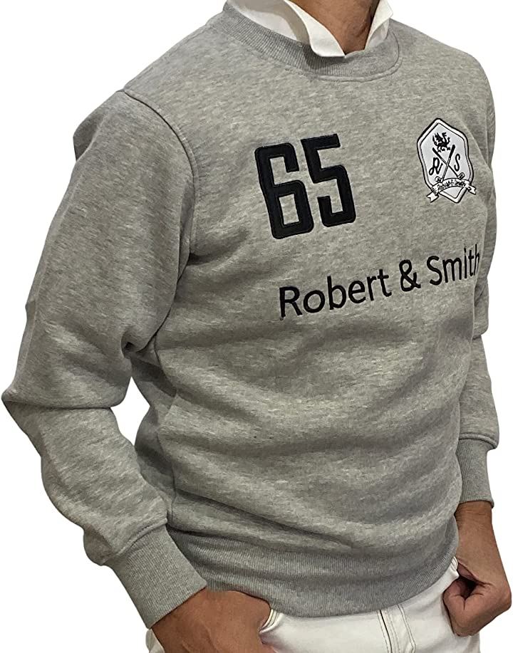 ロバートアンドスミス ゴルフ ウエア トレーナー スウェット 裏起毛で温かい アウター ジャケット ウインドブレーカー 防寒 メンズ( グレー, XL)
