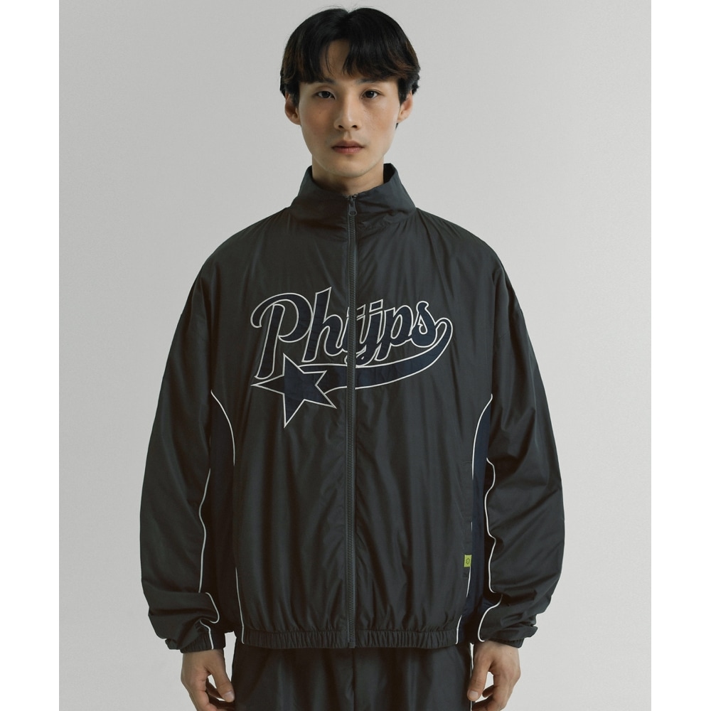 体育部 PHYPS スターテールロゴトラックジャケットチャコール