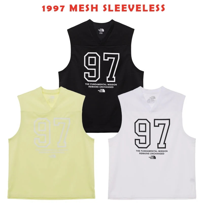 韓国正規品保証 関税負担なしNT7VR02J 1997 MESH SLEEVELESSデイリー 基本 着装 男子 女子 人気 韓国 ファッション 男女共用 アウトドア
