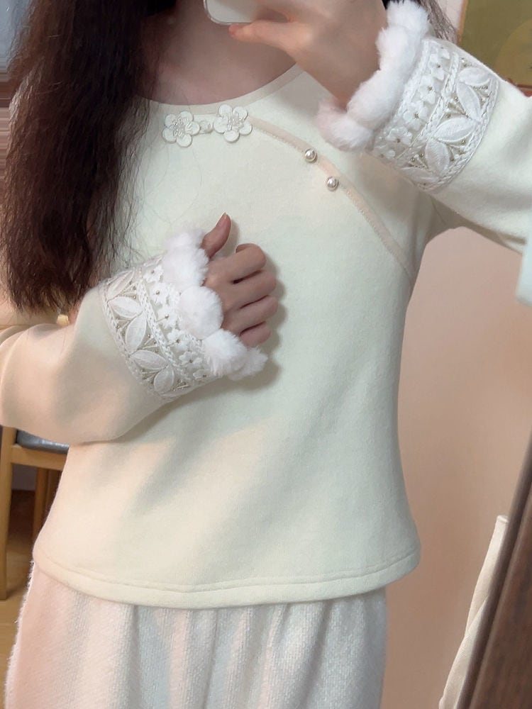 新しいスタイルレトロレトロコットンベースシャツラグランスリーブトップ3セット