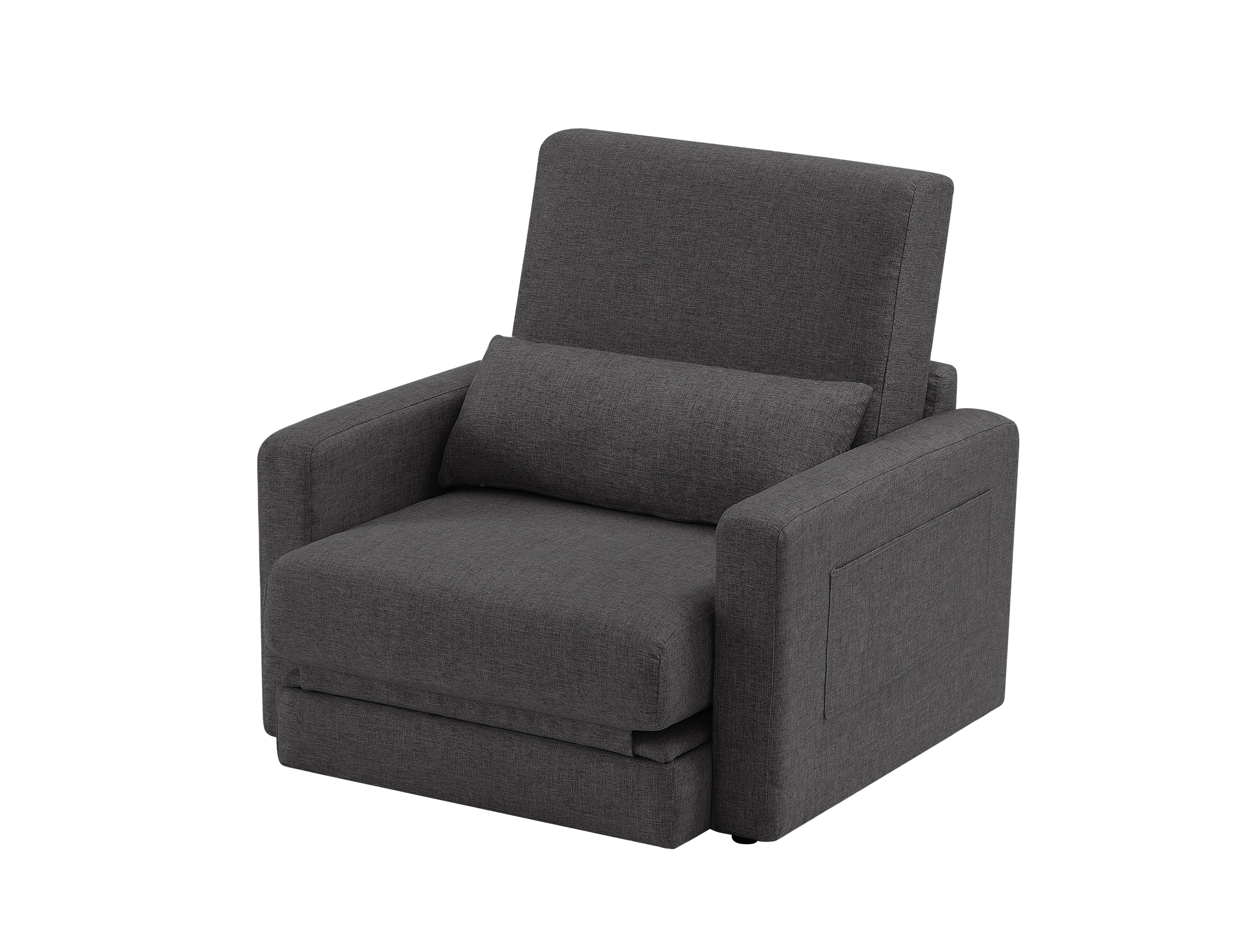 ソファーベッド 折りたたみベッド ローソファー シングルソファーベッド 座面開閉式 ソファーけ コンパクトソファーベッド フロアソファGG4461 Dark Brown FabricG39