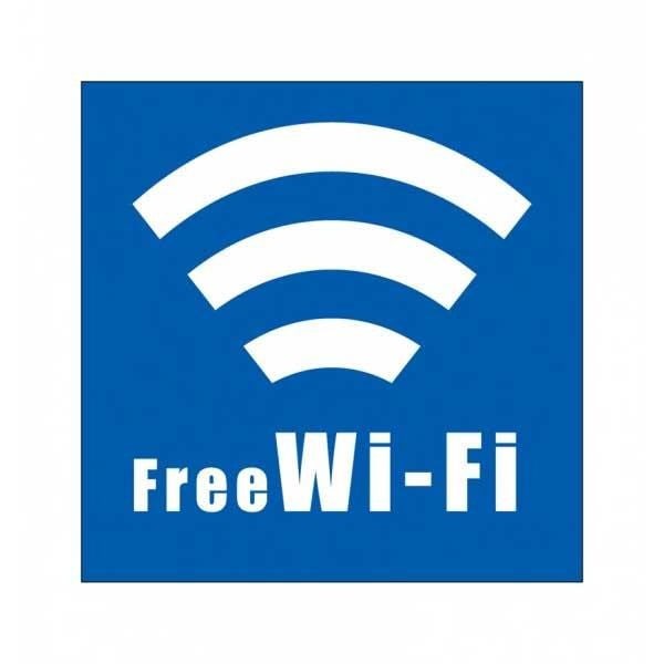 デコレーションシール FREE 最大94%OFFクーポン Wi-Fi 大 24978 四角 別倉庫からの配送 青