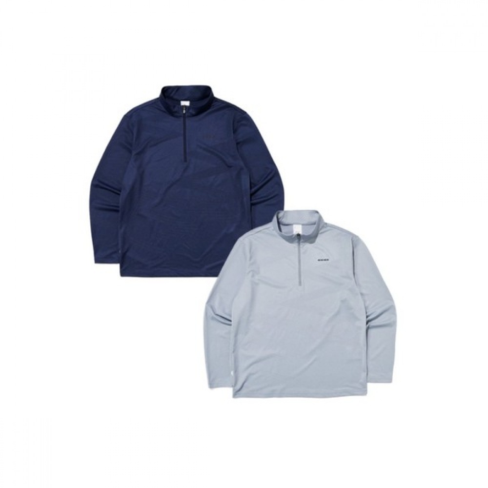 [アイダー] メンズジャカード L ロングスリーブジップアップ Tシャツ_DMP23231