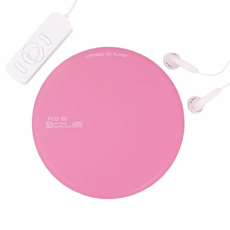 WINTECH　ポータブルCDプレーヤー ピンク　PCD-52P