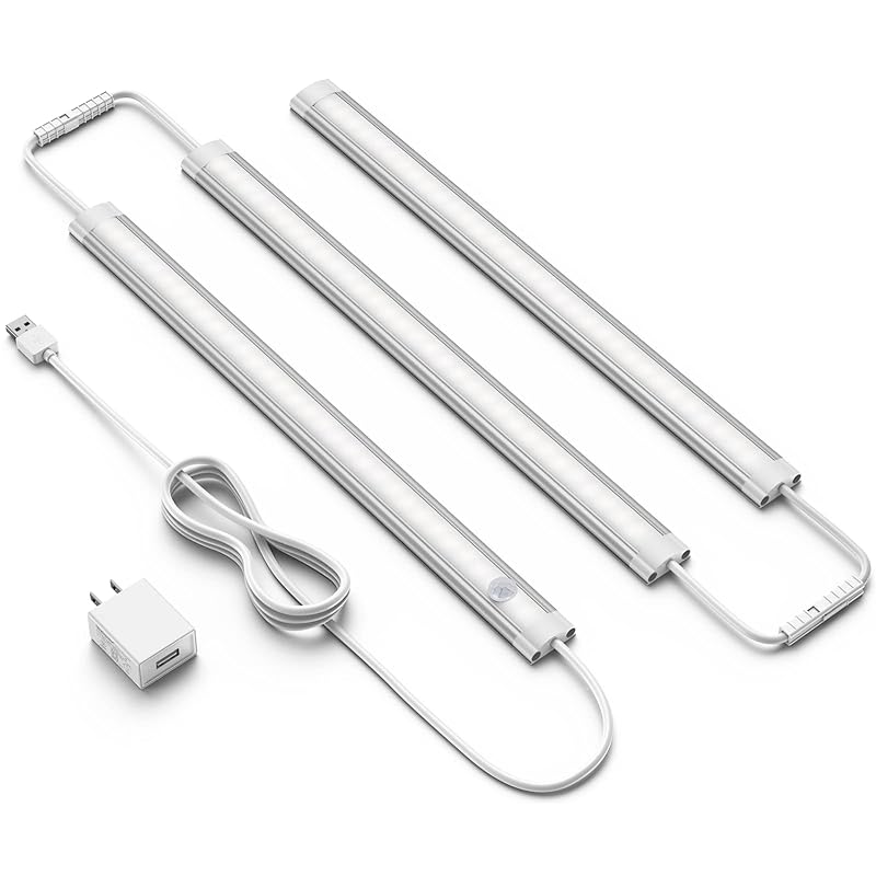 人感センサーライト 室内 LED バーライト30cm 薄型0.9cm キッチンライト 流し元灯 USB式 給電 両面テープ 付属 電気工事不要 取付簡単 玄関/トイレ/台所/廊下/クローゼット/階段/