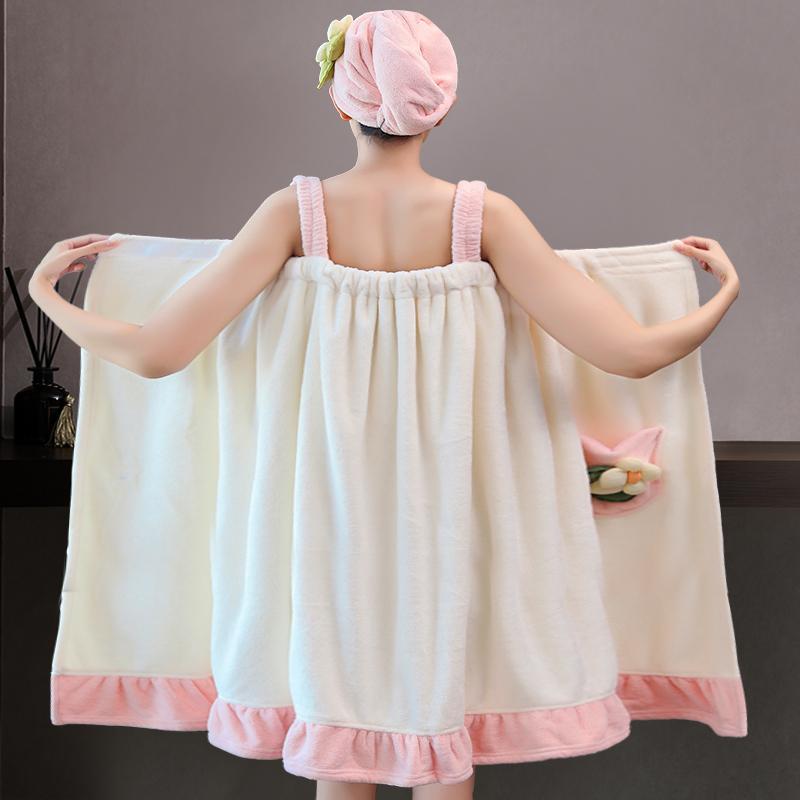 バスローブ ナイトウェア 吸水性 サスペンダー タオル ルーム ガウン ロング マント ホテル 衣料品 レディース レディース 冬