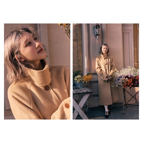 [IVE 着用]セシリアプレミアムハンドメイドコート(yellow beige) 韓国ファッションスタイル 韓国の人気ブランド 韓国人気ファッション